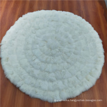 Custom size luxury Real white fox Fur Blanket throw